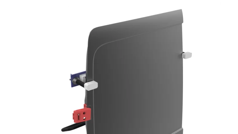 Rear door handling system, technical visualization