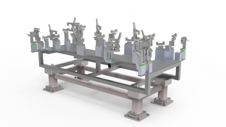 Welding fixture, clamping detail